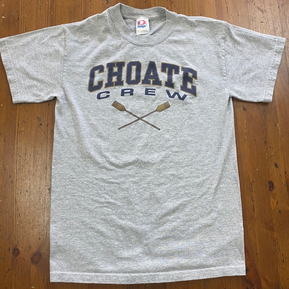 Vintage Y2K‎ Mens S Choate University Crew T-Shirt Gray Short Sleeve Rowing